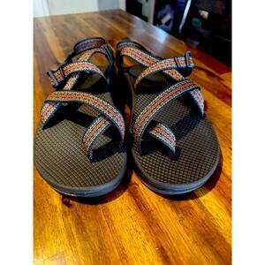 MENS CHACO Z/CLOUD 2 SANDALS SIZE 9 BROWN ORANGE NWOB